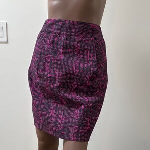 Marc By Marc Jacobs tulip mini skirt black purple abstract pockets small S